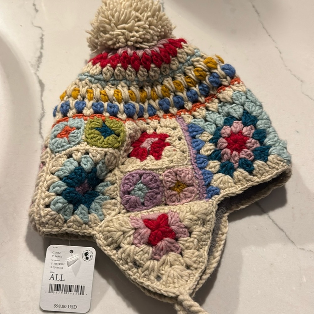 Free People x French Knot Woodstock Knit Trapper NWT